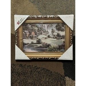 Elicit Ltd Natures Oil / Acrylic Painting Minor Damage On Plastic Cover